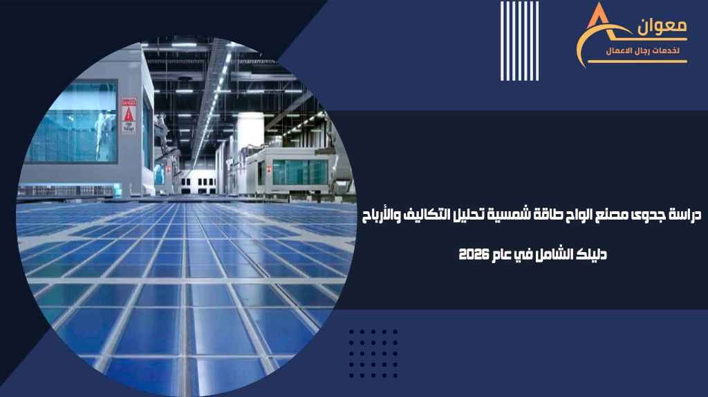 دراسة جدوى مصنع الواح طاقة شمسية تحليل التكاليف والأرباح دليلك الشامل في عام 2026