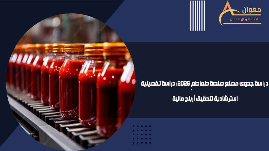 دراسة جدوى مصنع صلصة طماطم 2026 دراسة تفصيلية استرشادية لتحقيق أرباح مالية