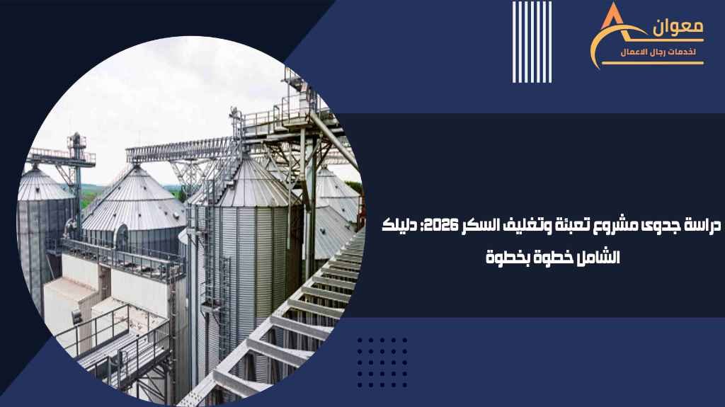 دراسة جدوى مشروع تعبئة وتغليف السكر 2026 دليلك الشامل خطوة بخطوة